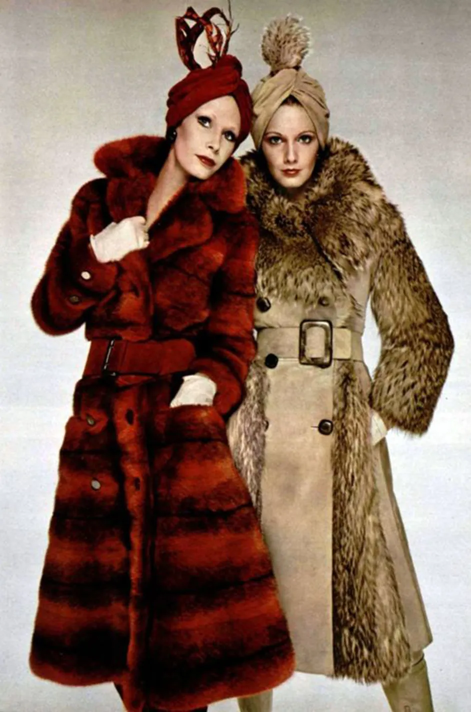 Rare c.1968- 1972 Christian Dior Two Toned Sheepskin Fur Coat