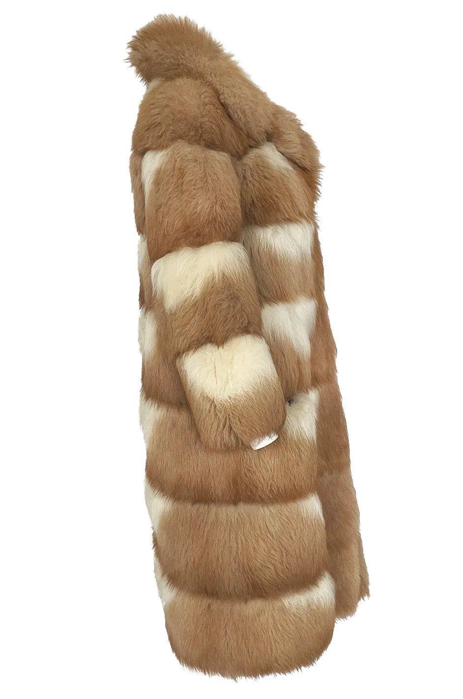 Rare c.1968- 1972 Christian Dior Two Toned Sheepskin Fur Coat