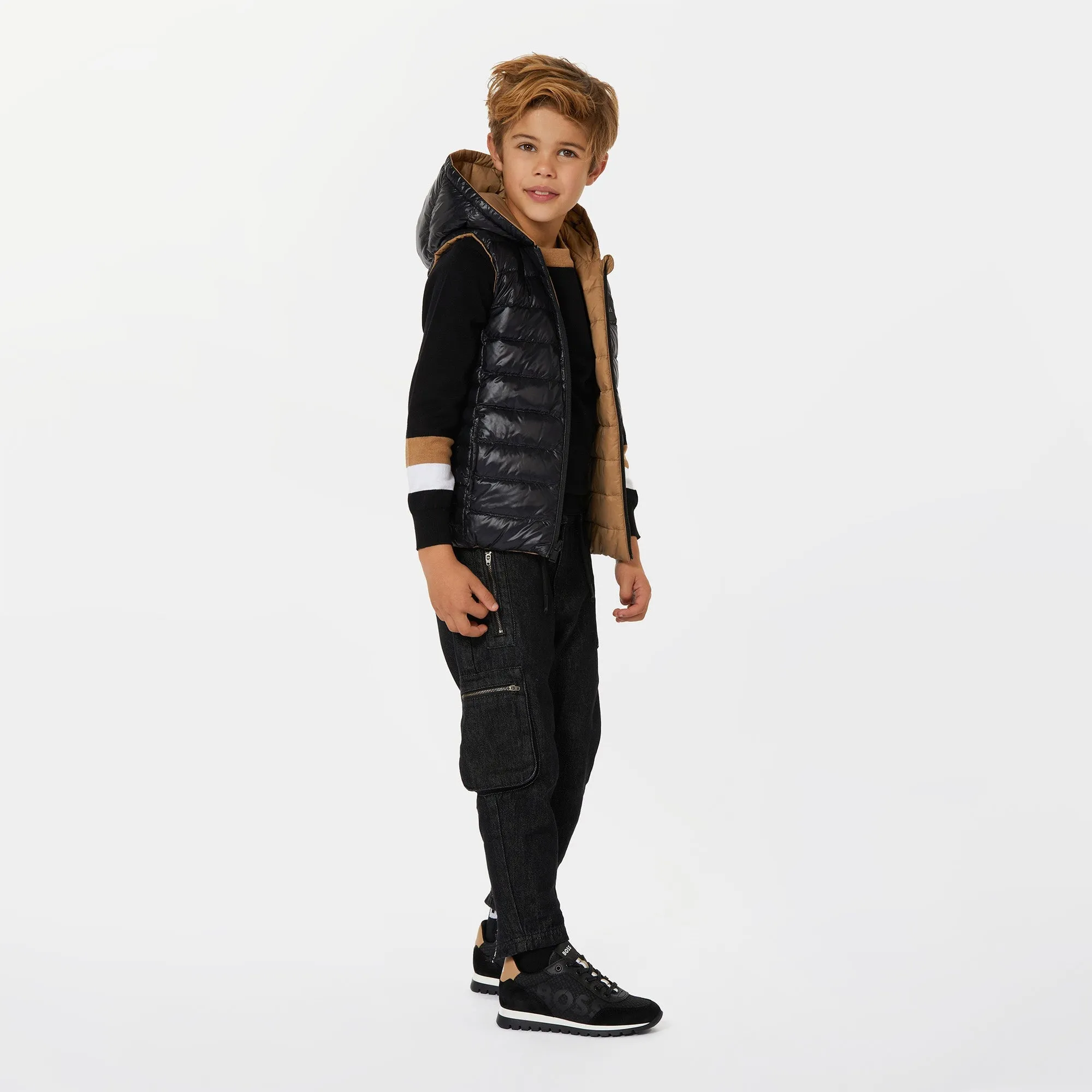 Reversible Puffer Vest - Cookie