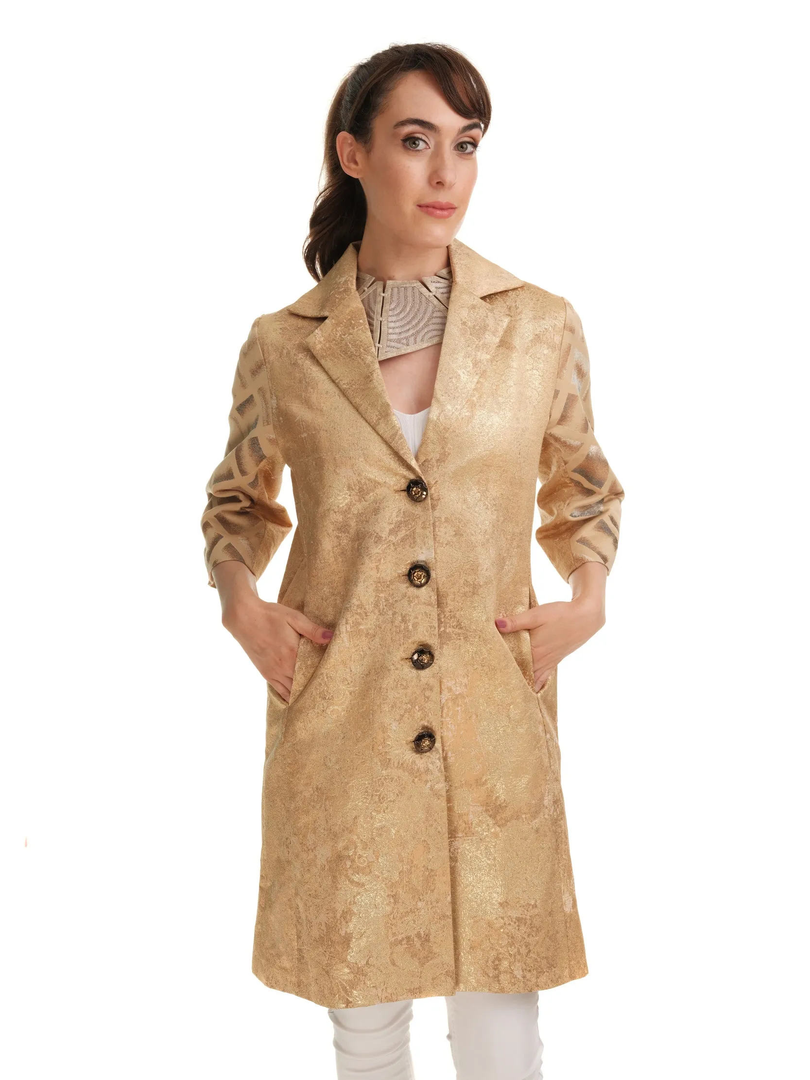 ReWeave x Rubelli - The Taylor Coat - Goldfinger