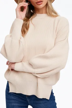 RIBBED CREWNECK SWEATER