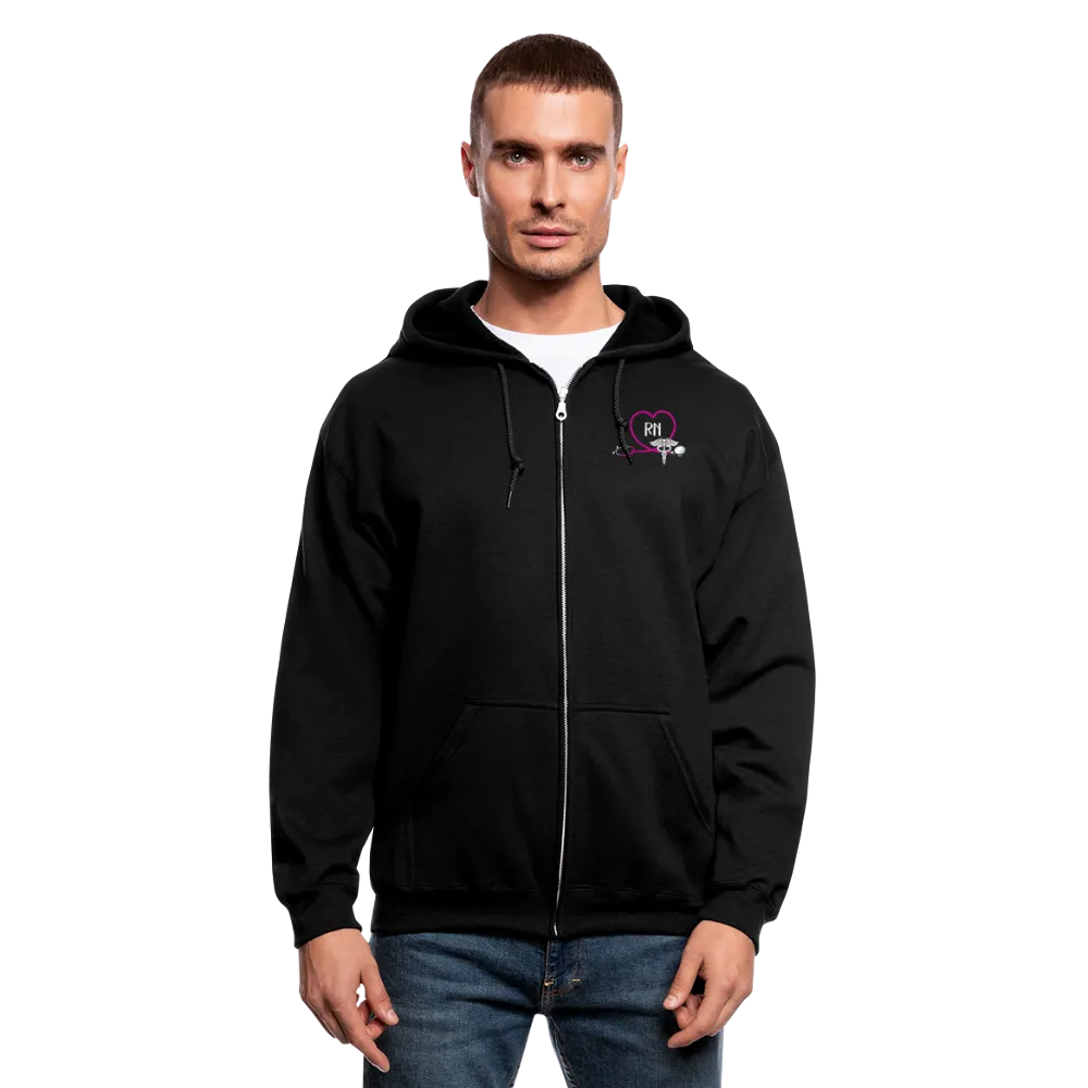 RN Nurse Flag Men's Zip Hoodie
