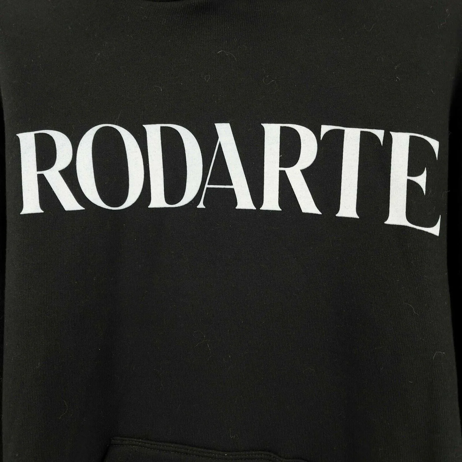Rodarte Logo Hoodie Sweatshirt - Black, White - XS - Jacket Coat