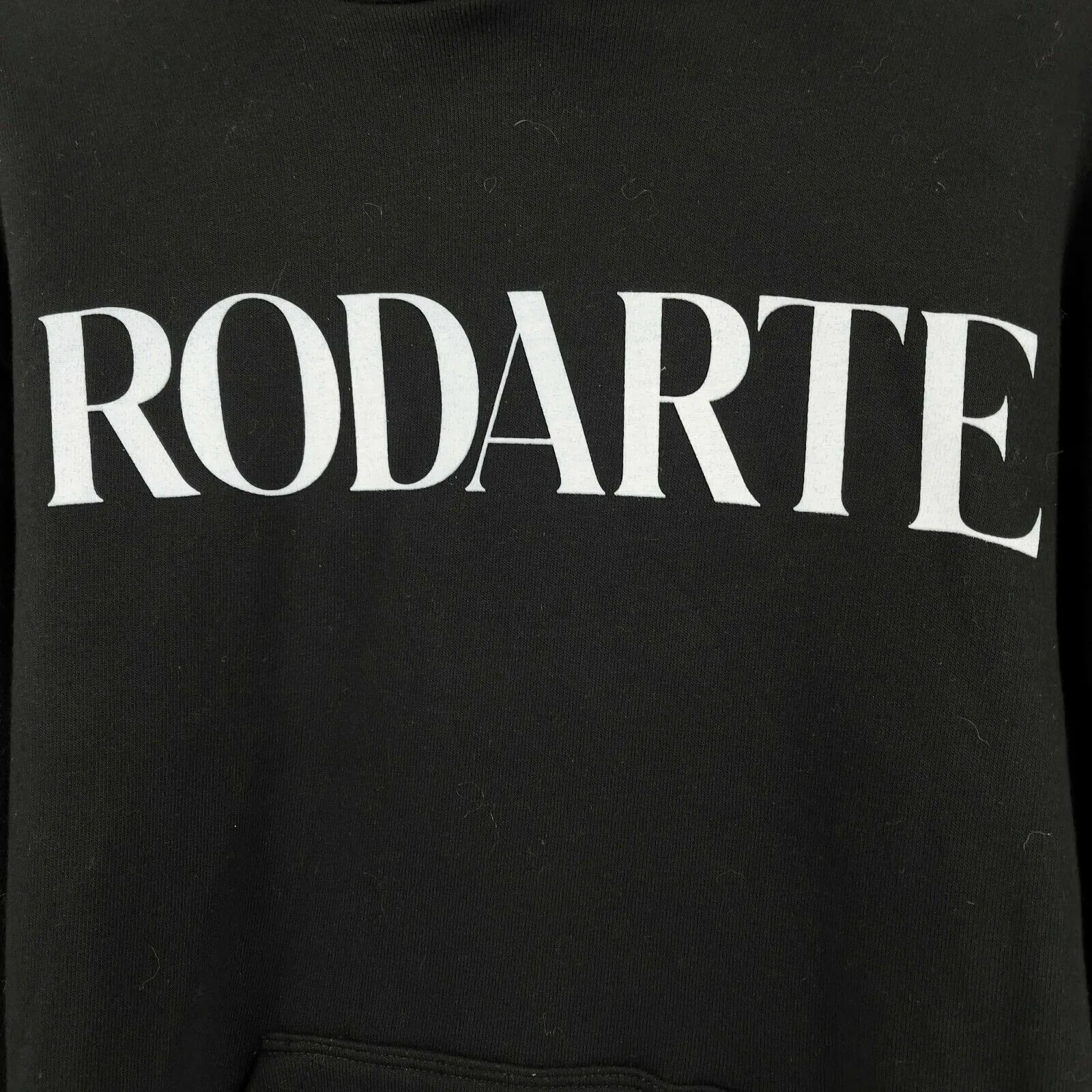 Rodarte Logo Hoodie Sweatshirt - Black, White - XS - Jacket Coat