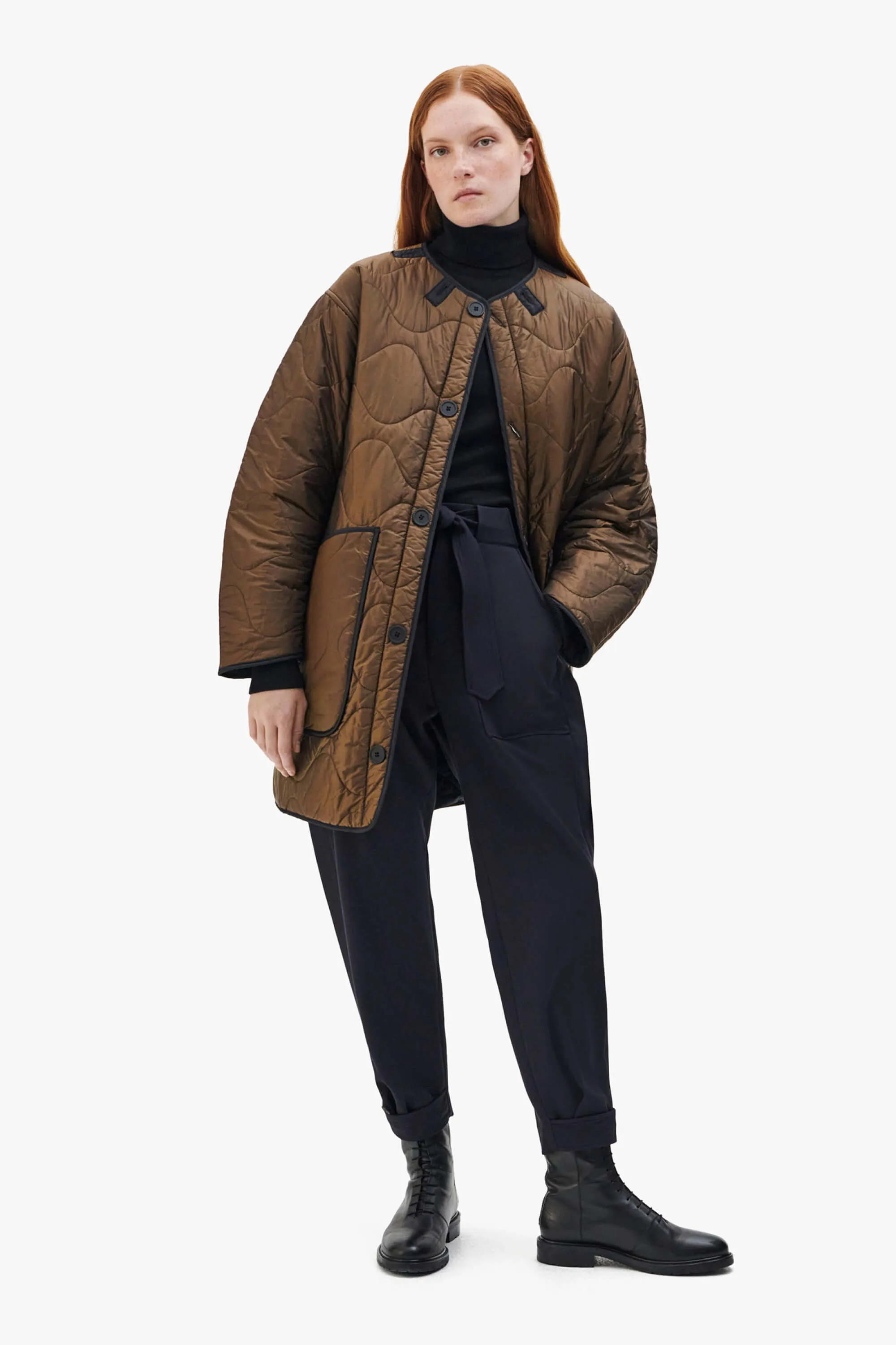 Signature Quilt Jacket - Black / Bronze