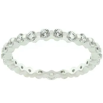 Silver Lace Eternity Band