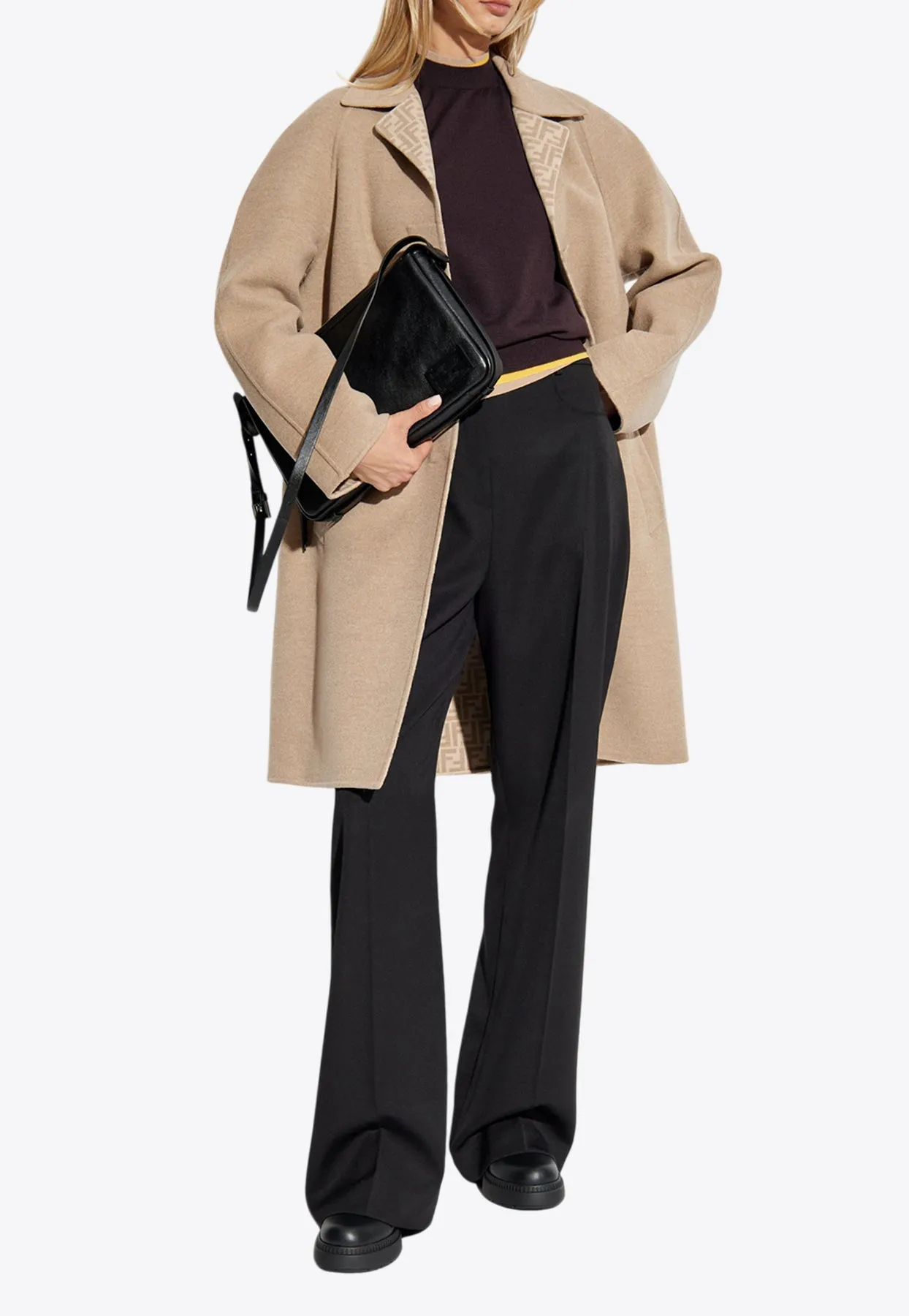 Single-Breasted Wool Coat