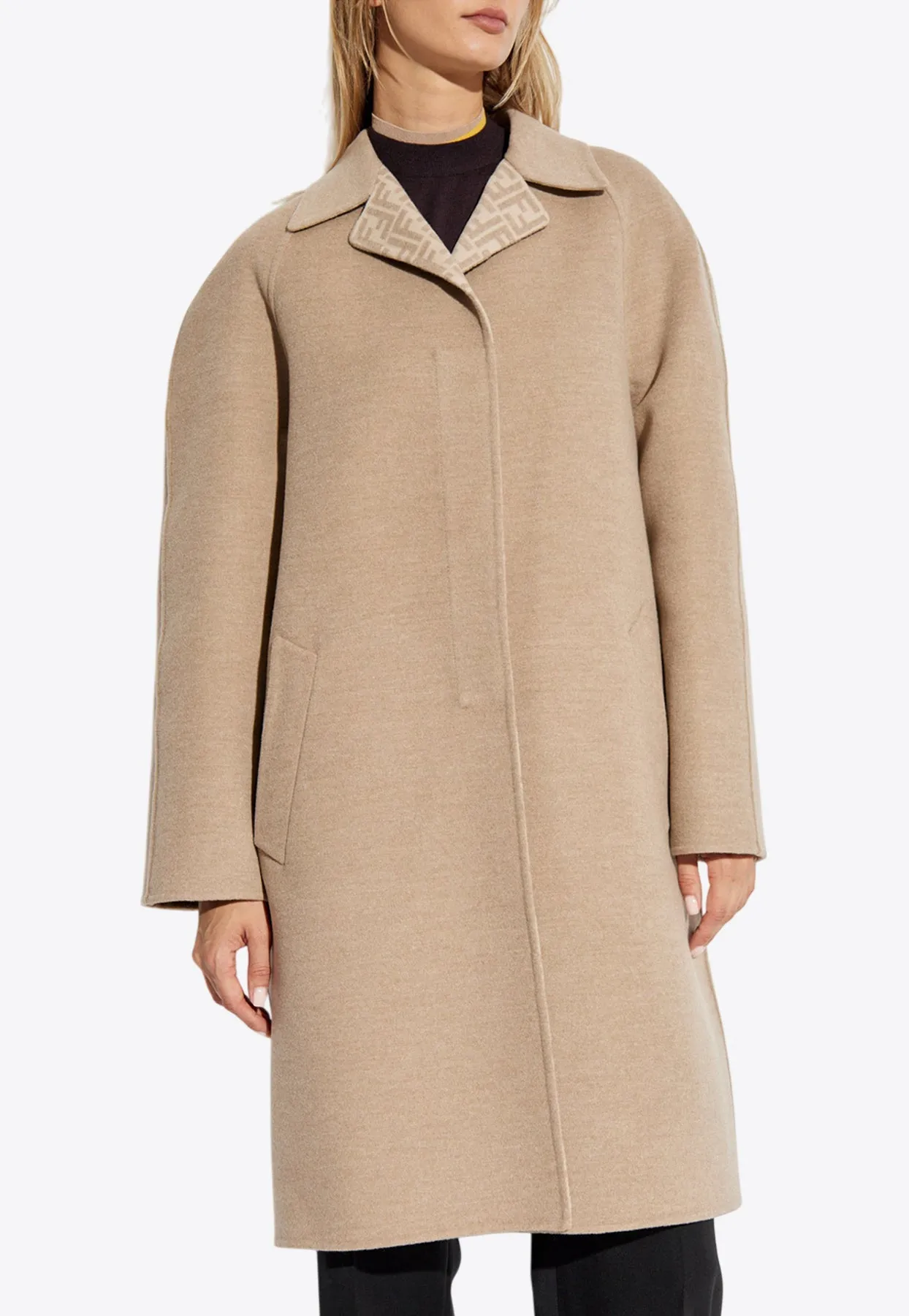 Single-Breasted Wool Coat