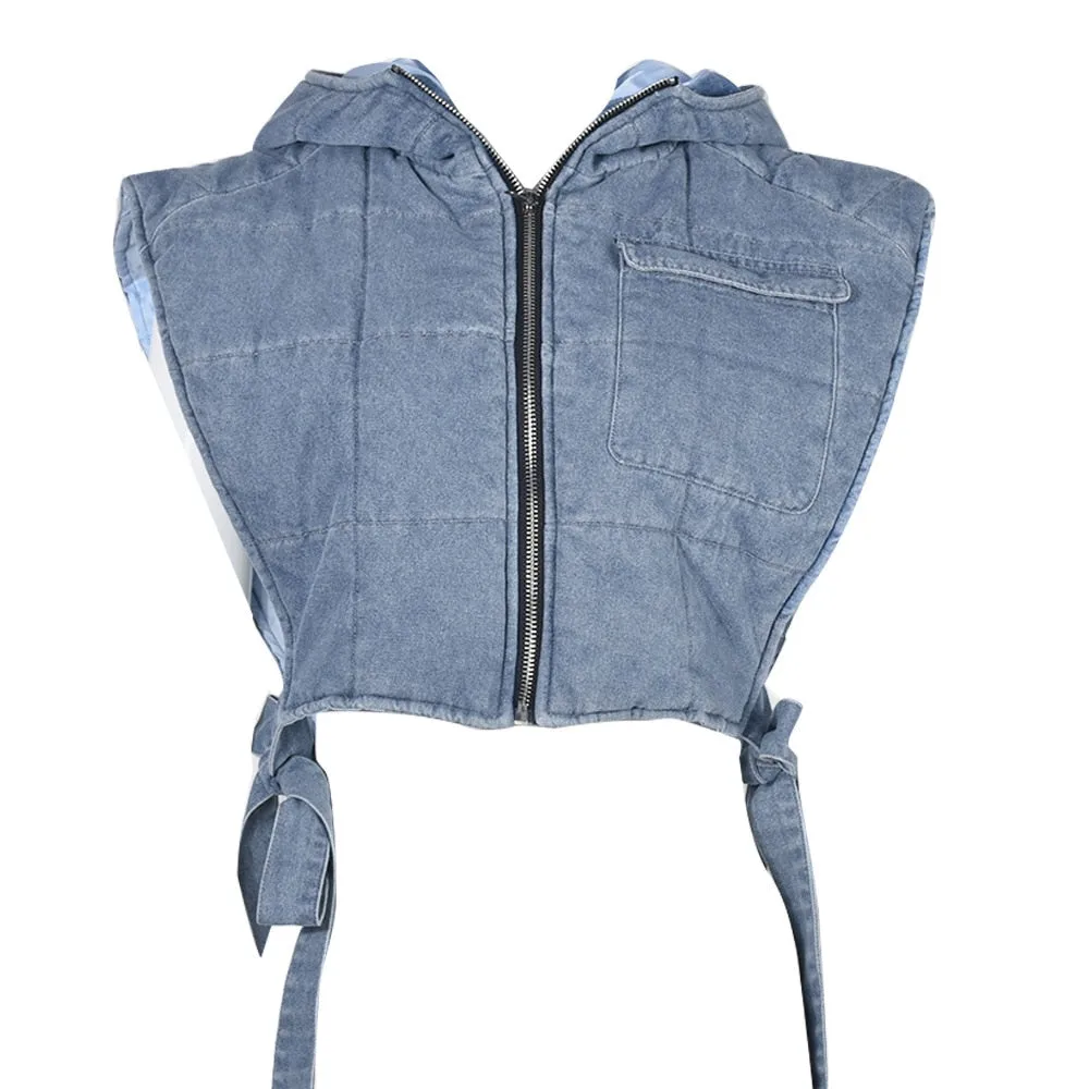 Sleeveless Side Lace Up Vest Jacket