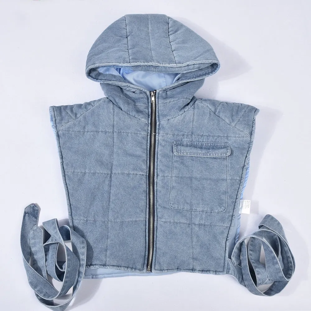 Sleeveless Side Lace Up Vest Jacket