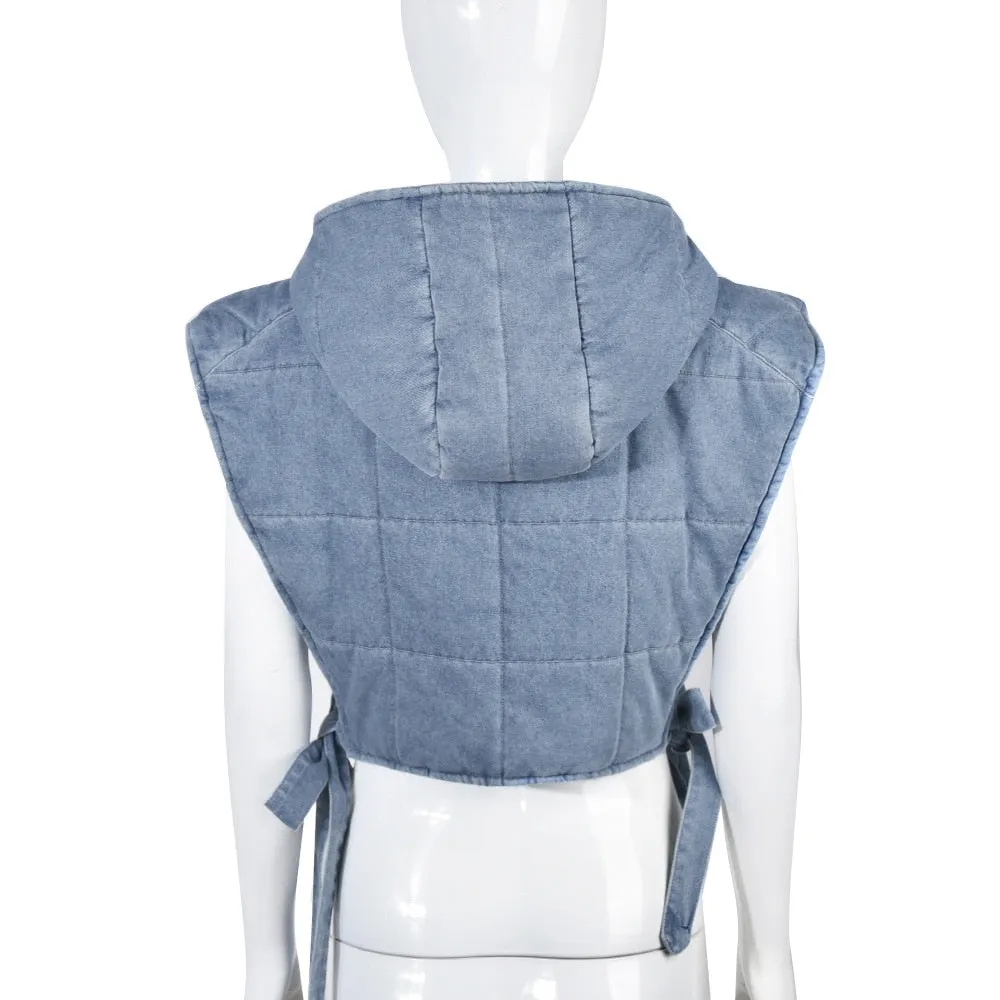 Sleeveless Side Lace Up Vest Jacket