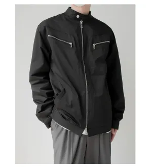Slim Fit Zip-Up Casual Jacket