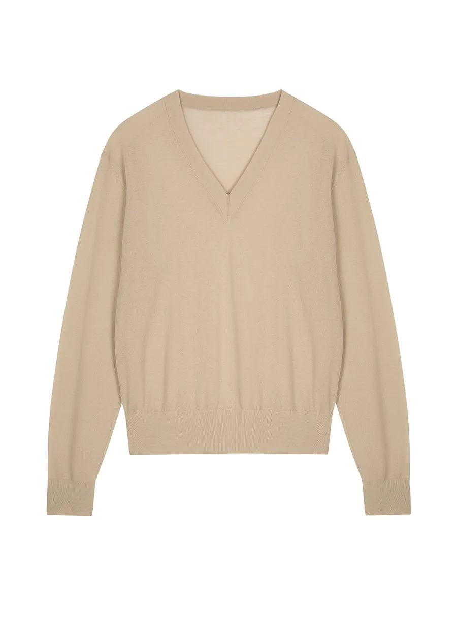 Sweater / JNBY V-neck Cotton-nylon Sweater