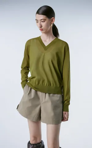Sweater / JNBY V-neck Cotton-nylon Sweater