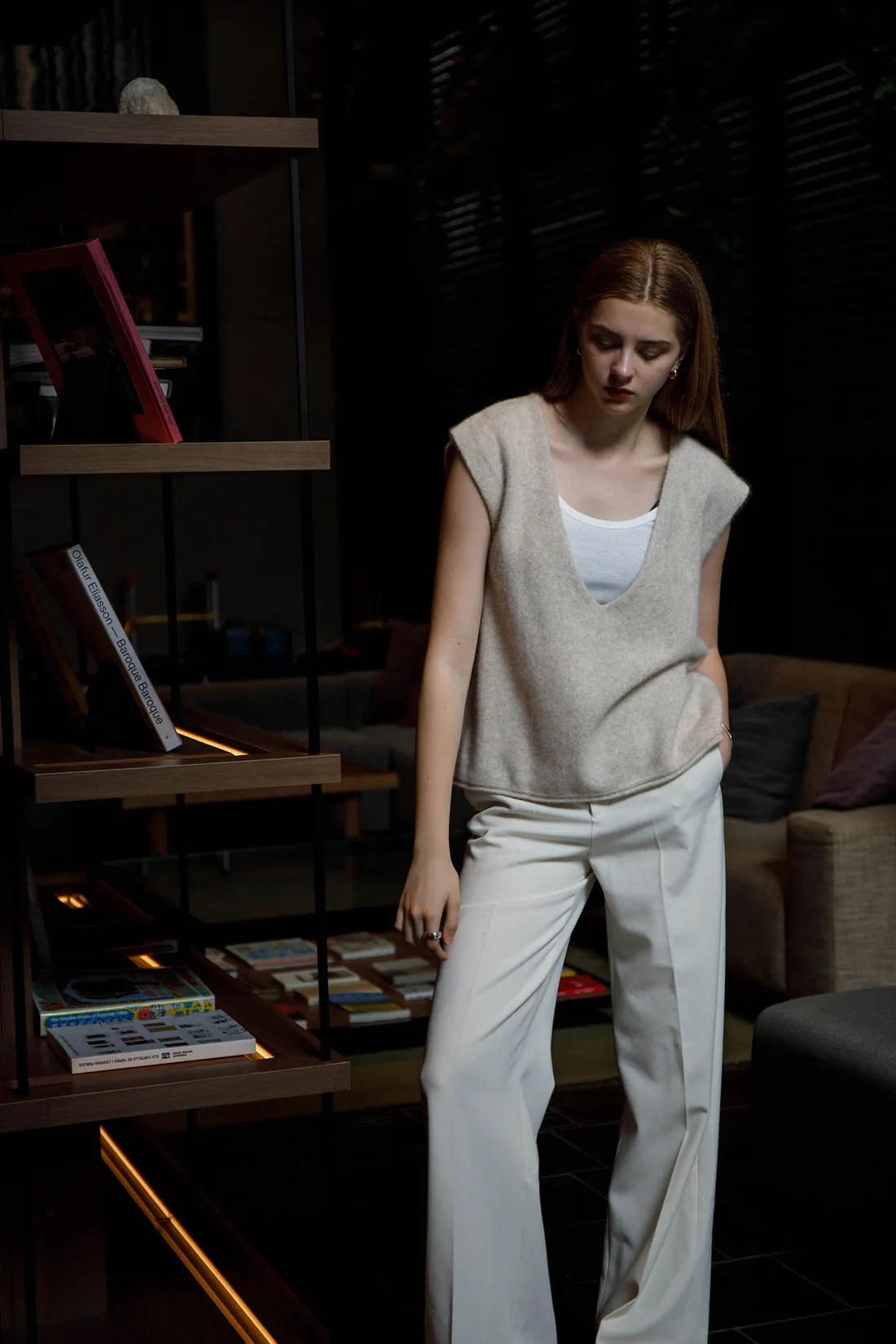 Sweater Vest in Ivory