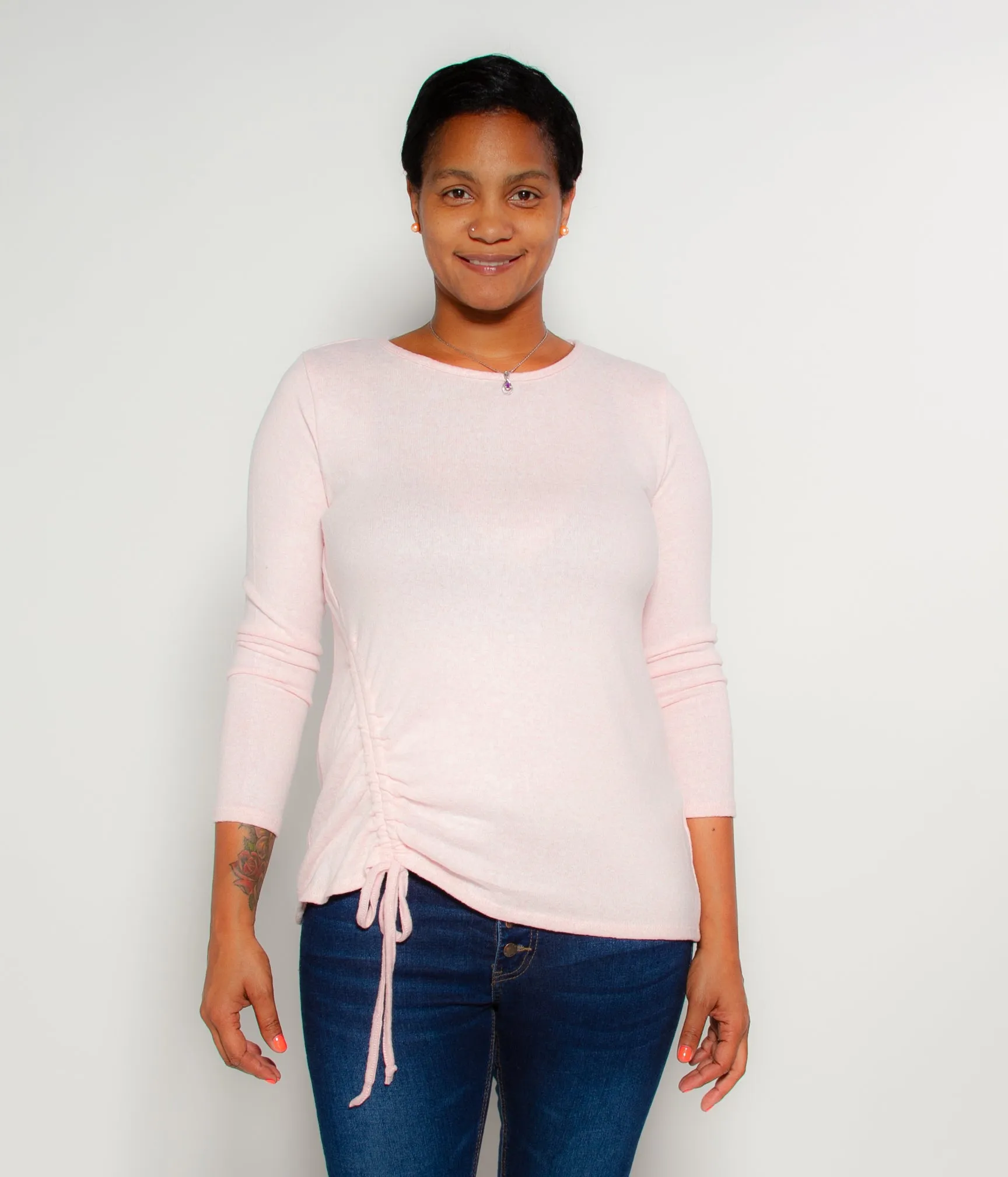 Sweater With Tie At The Side