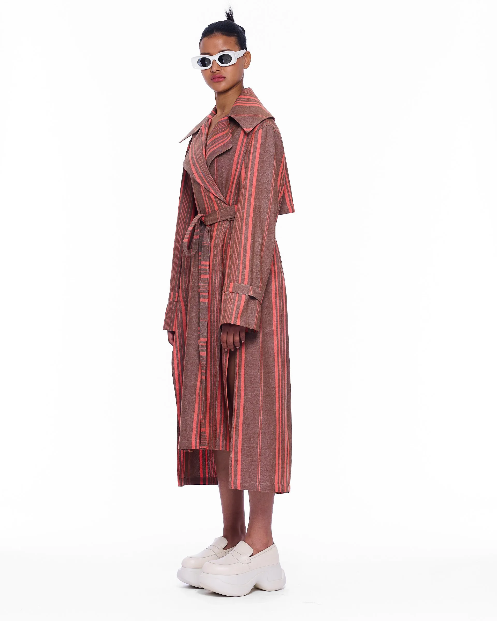 The Trench Shirt Dress : Stripe 16