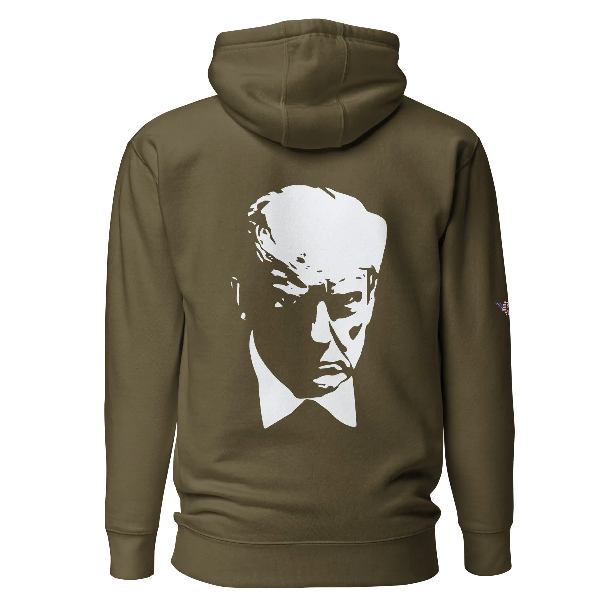 Trump Face Silhouette Back Print Hoodie
