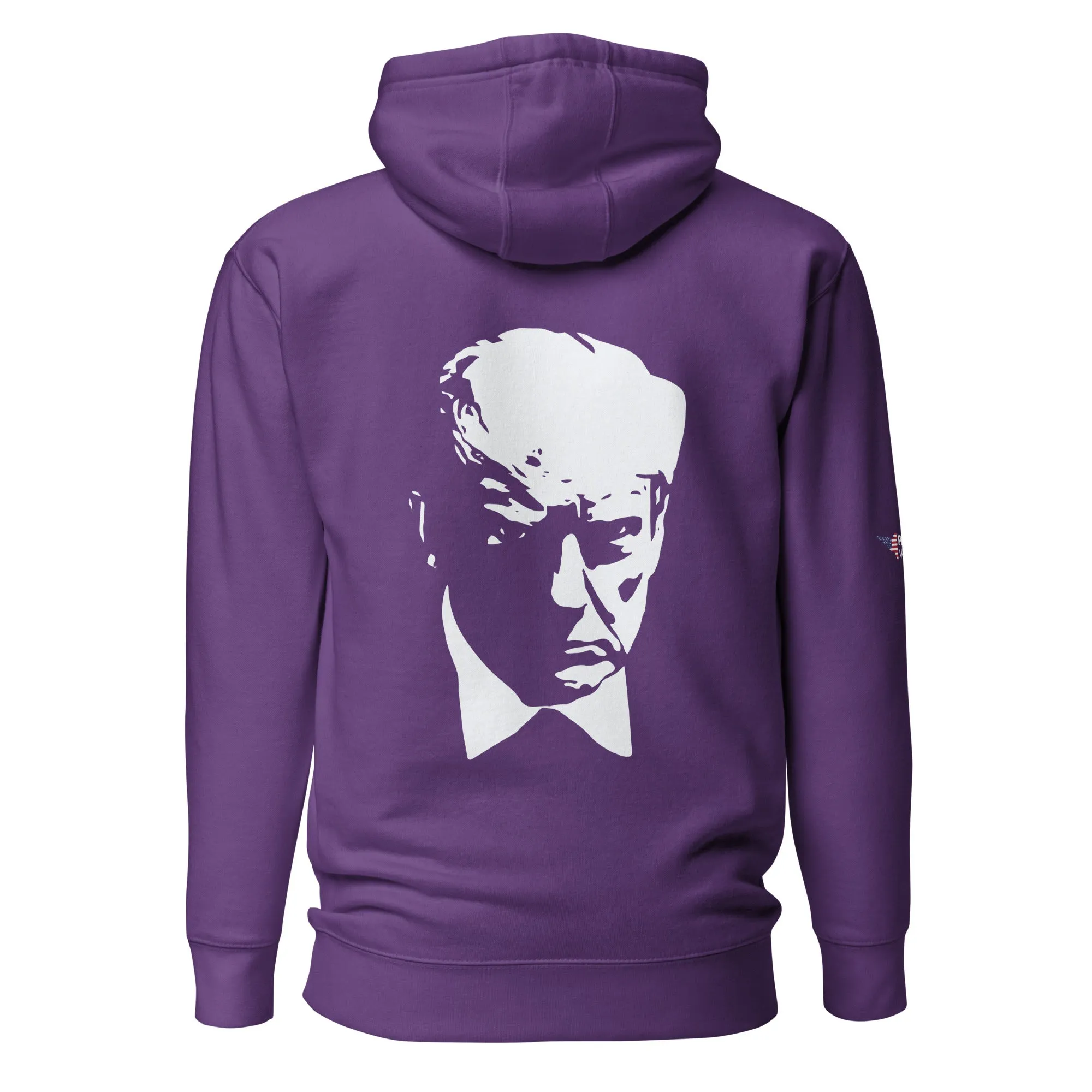 Trump Face Silhouette Back Print Hoodie
