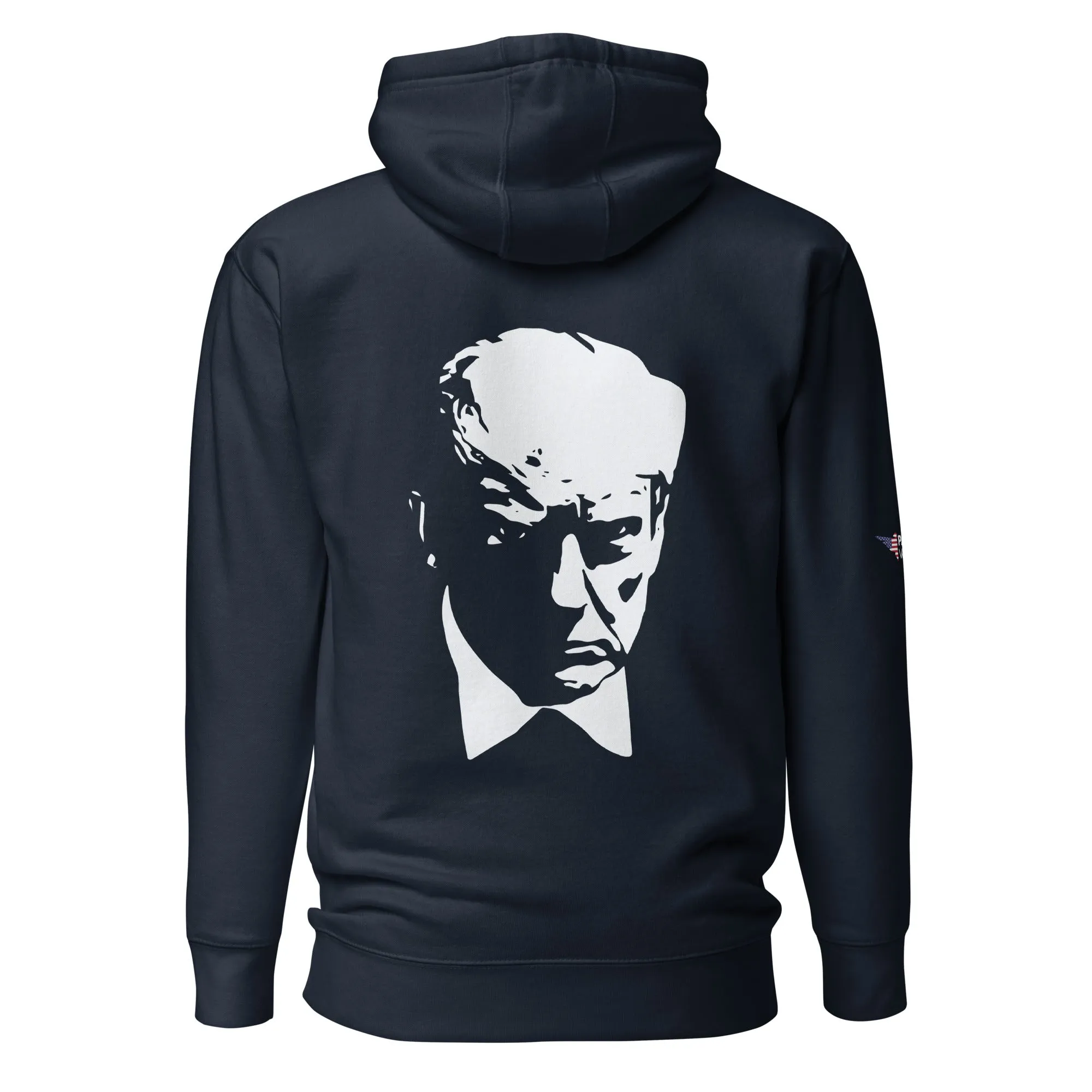 Trump Face Silhouette Back Print Hoodie