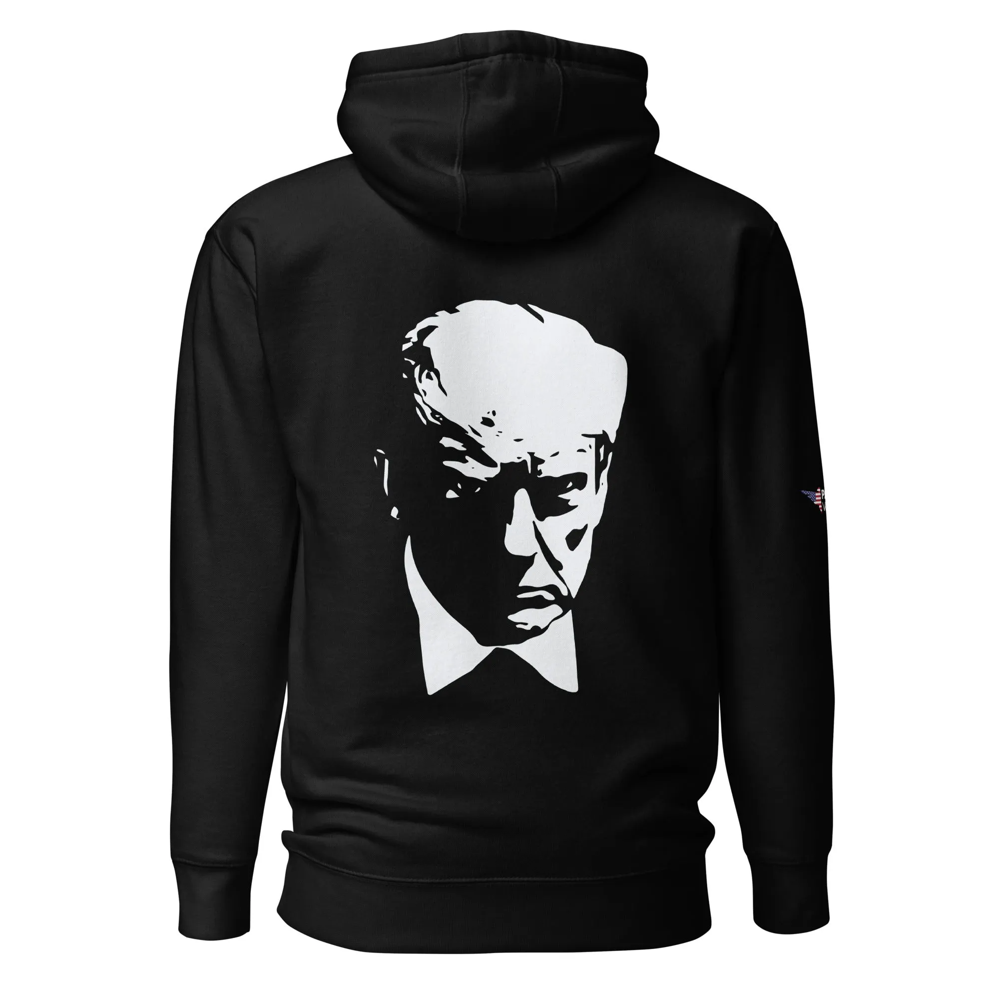 Trump Face Silhouette Back Print Hoodie
