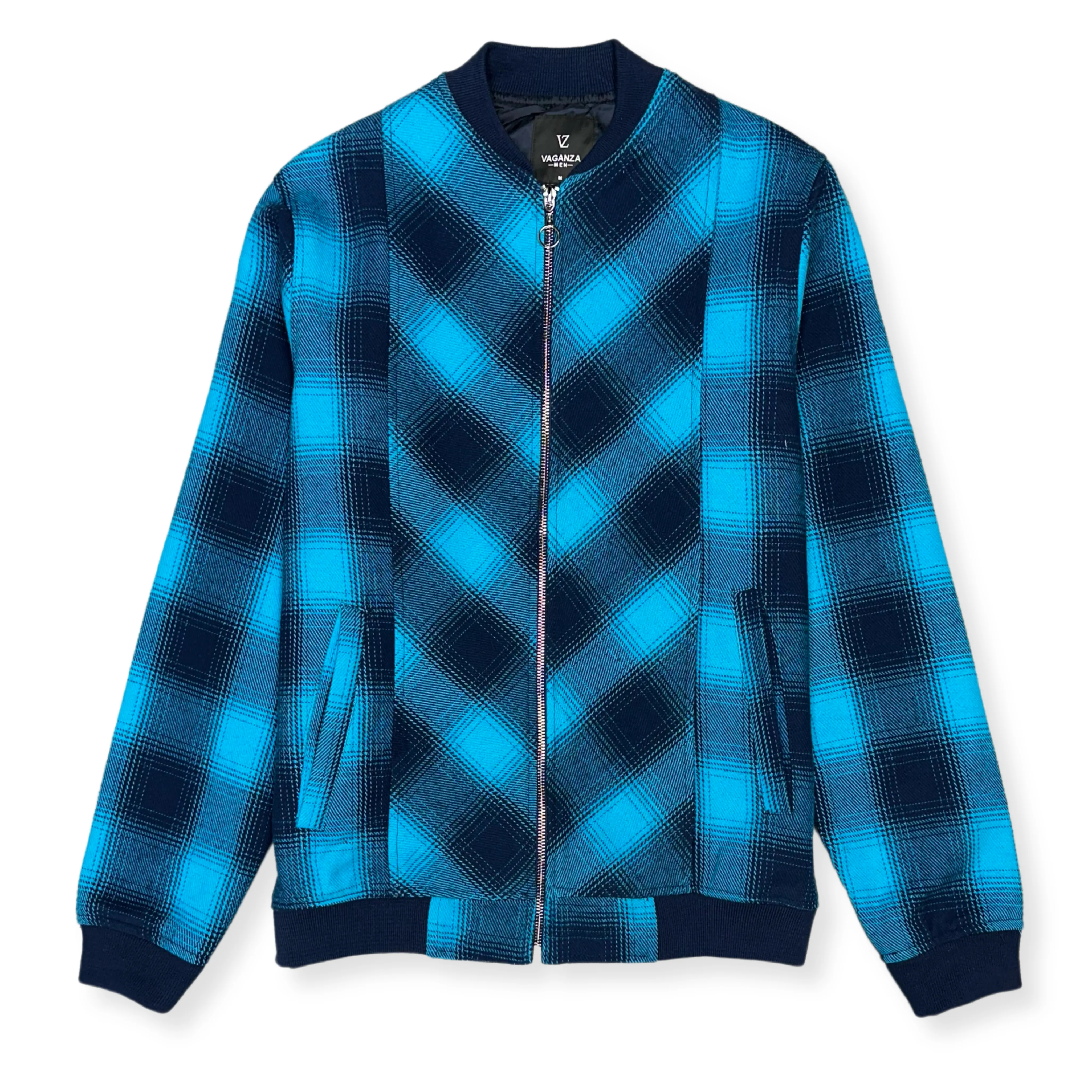 Vannes Plaid Baseball Jacket