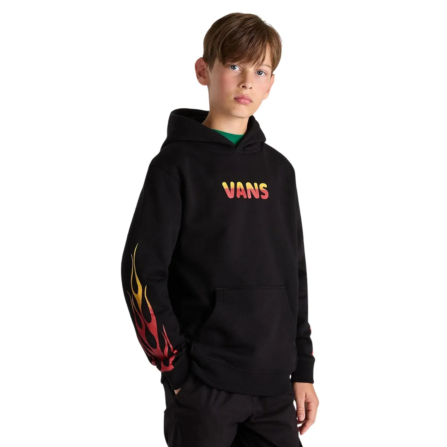 Vans Boys Flame Hoodie - Black