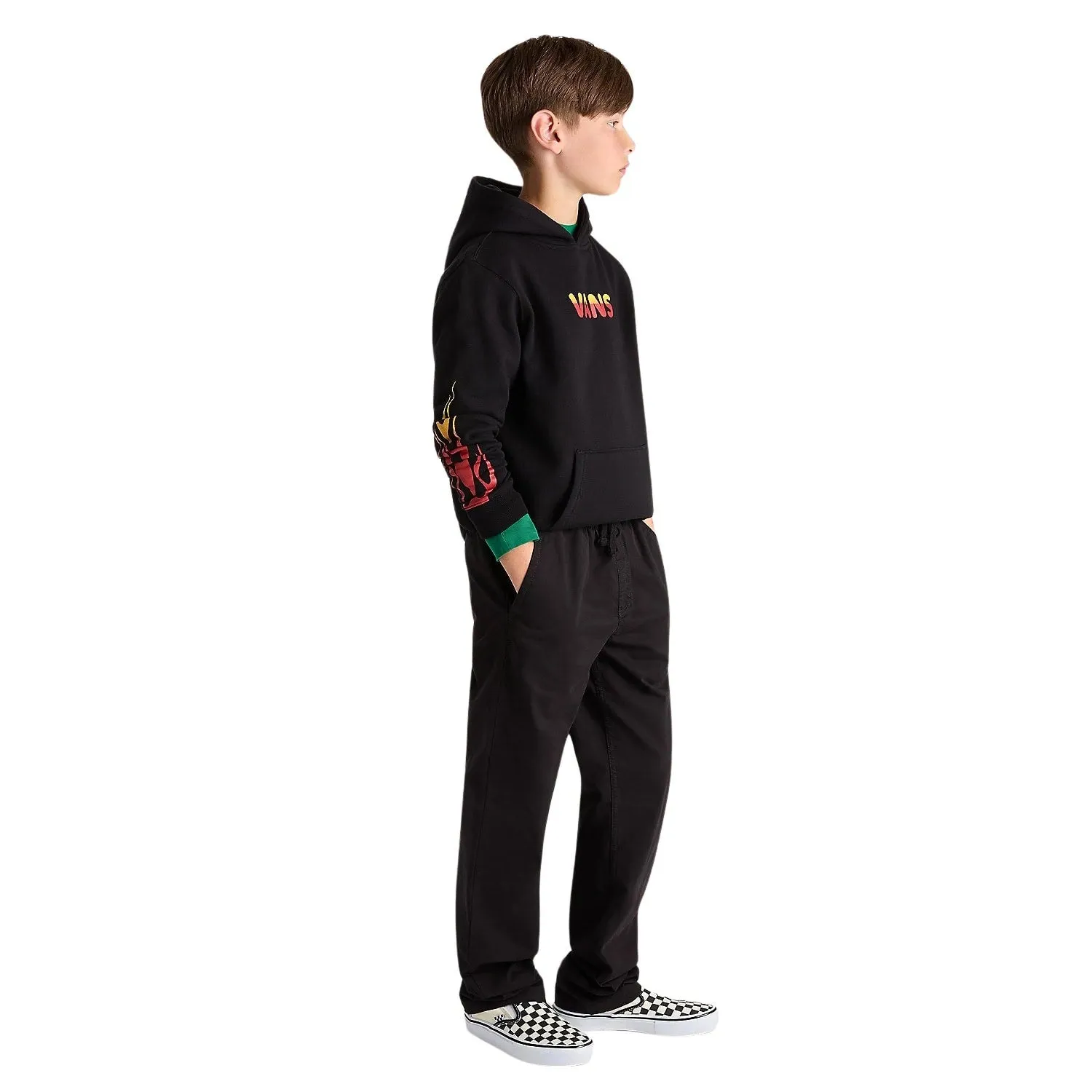 Vans Boys Flame Hoodie - Black