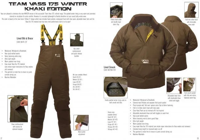 Vass Tackle Team Vass 175 Winter Lined Smock Khaki Edition