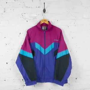 Vintage Adidas Patterned Windbreaker Jacket - Purple - XL