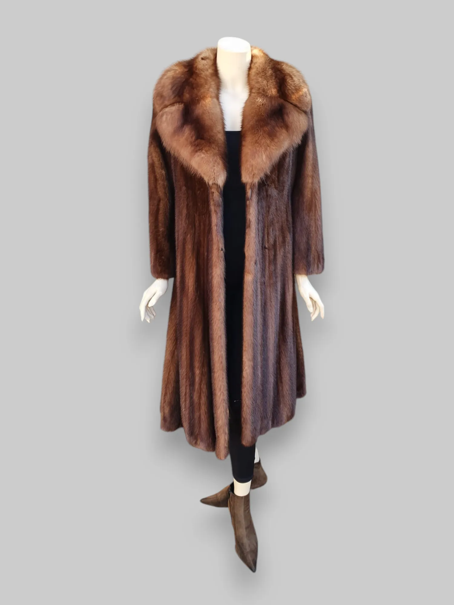 Vintage Lunaraine Mink w/ Sable Collar Coat -Medium