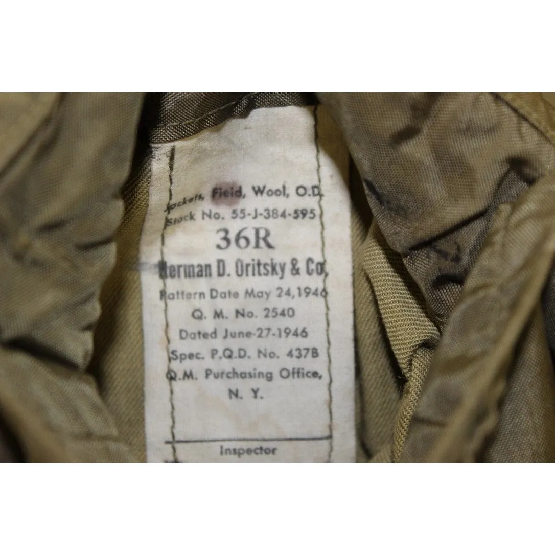 Vintage Mens Ike Eisenhower Jacket Army WW2 Size 36R