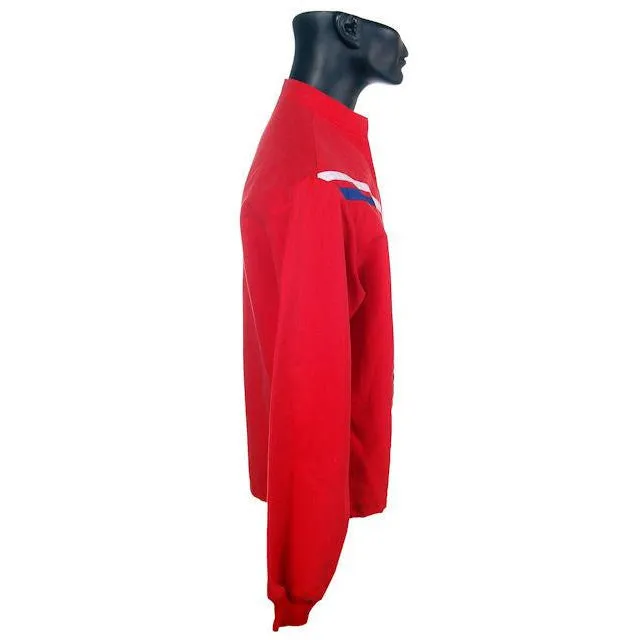 VIntage Mens Jacket Red Cotton Aircraft/Pilots Association Patch 1960s Large