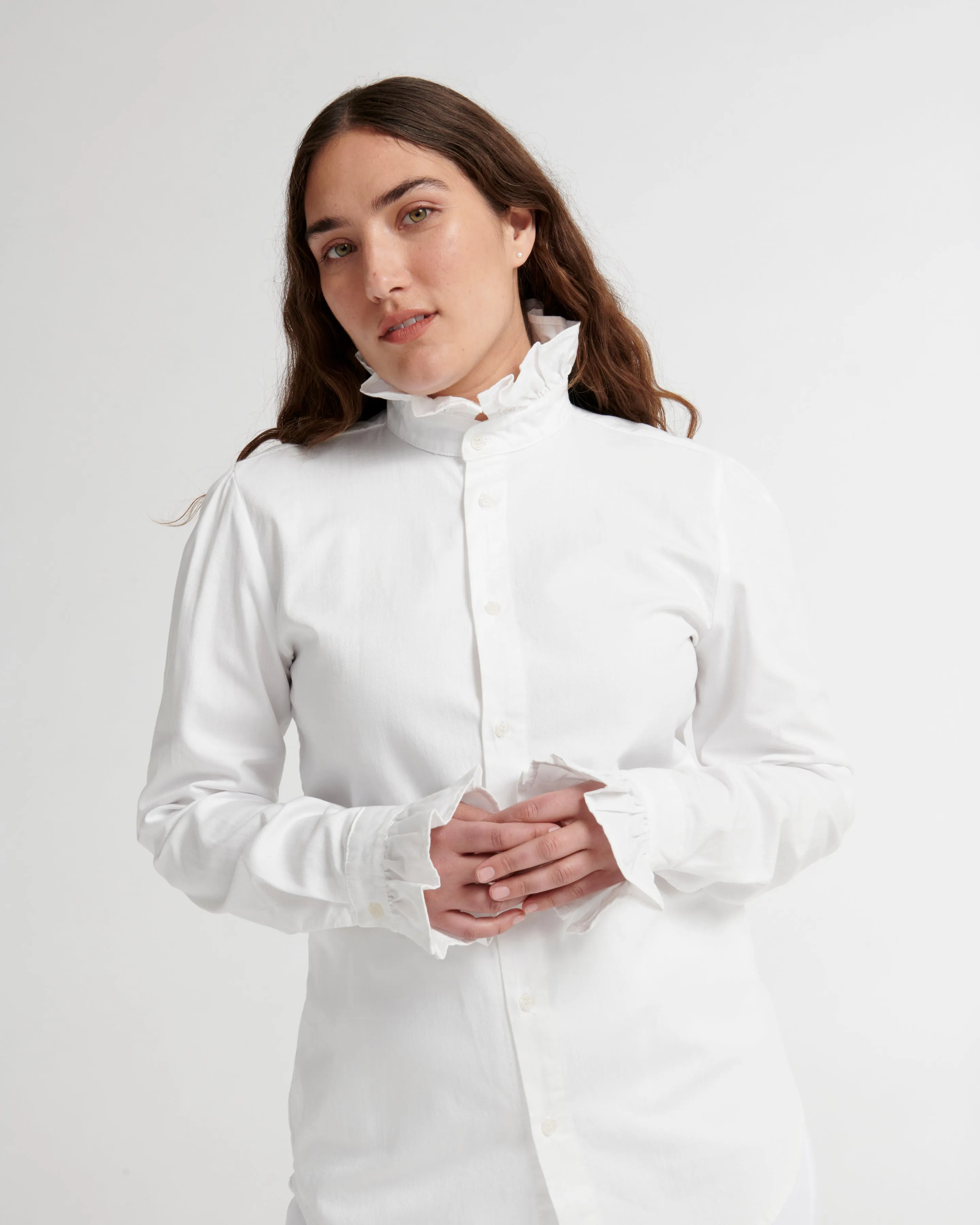 Violet Shirt in Blanc