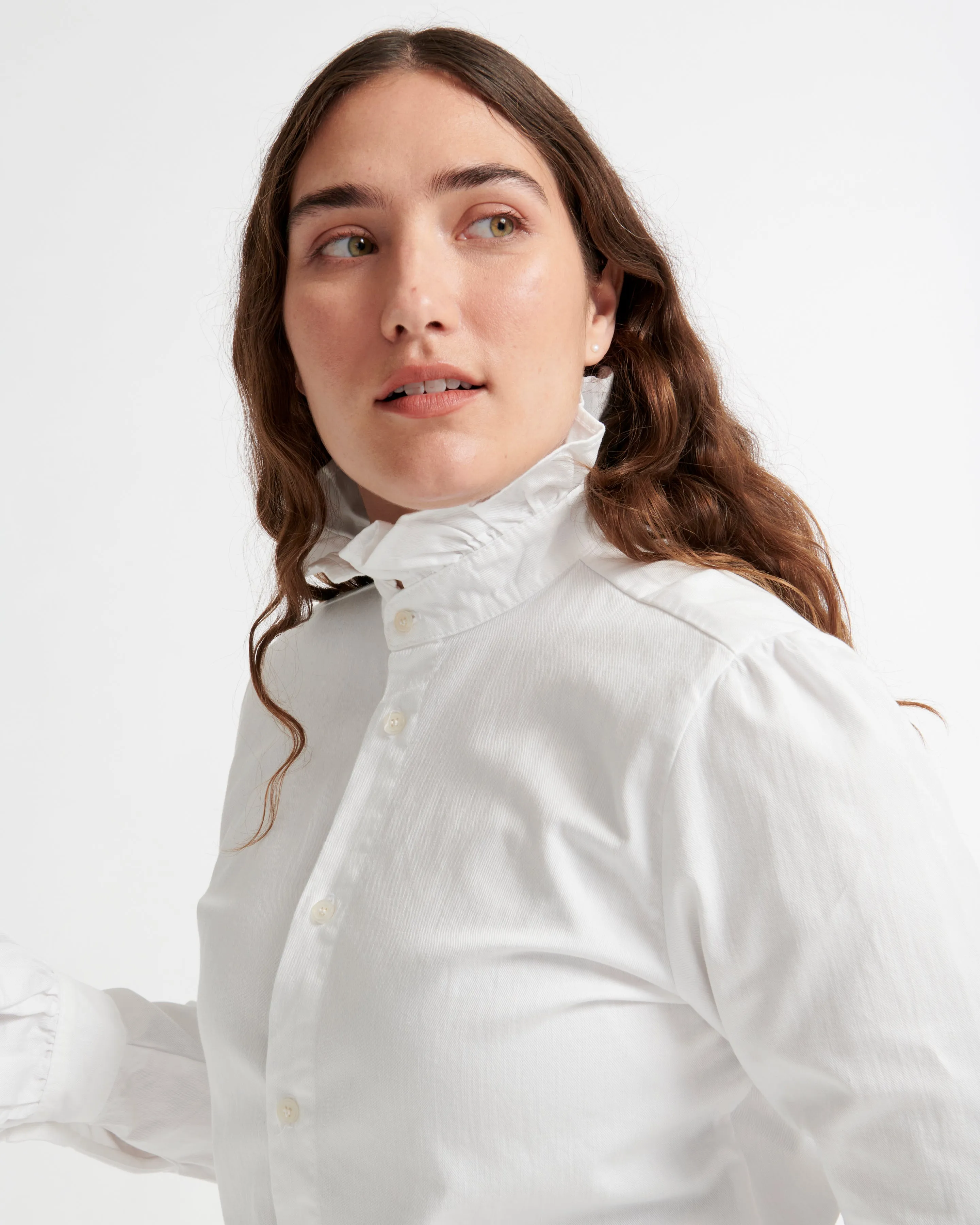 Violet Shirt in Blanc