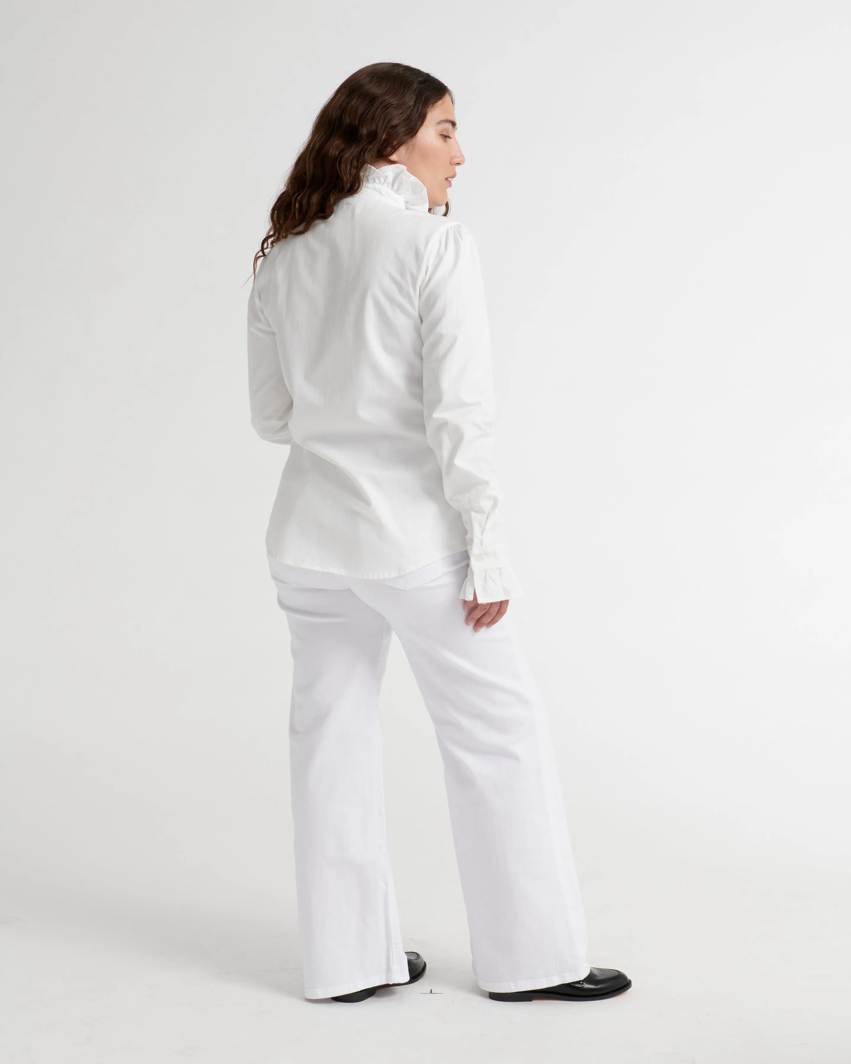 Violet Shirt in Blanc