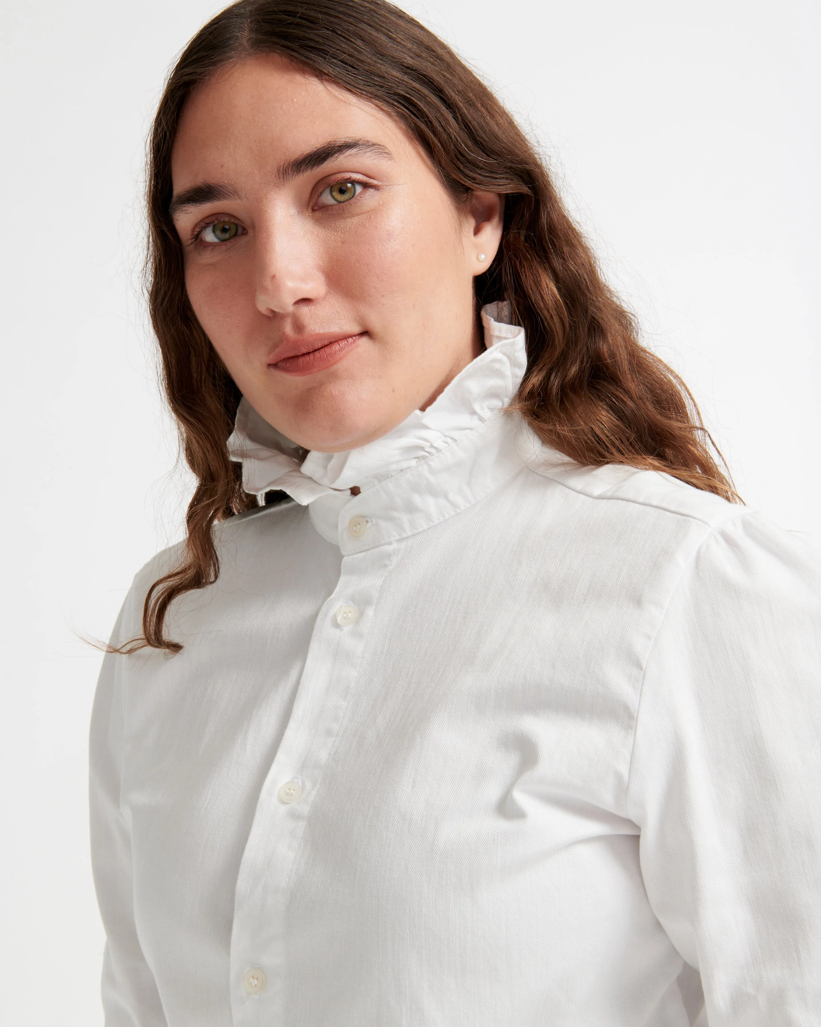 Violet Shirt in Blanc