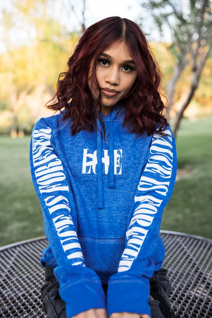 White LOVE | Royal Heather Hoodie (White Sauce Is Forever Sleeves)