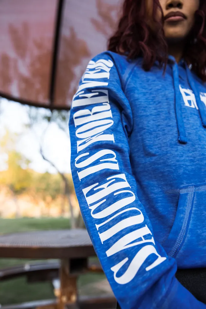 White LOVE | Royal Heather Hoodie (White Sauce Is Forever Sleeves)