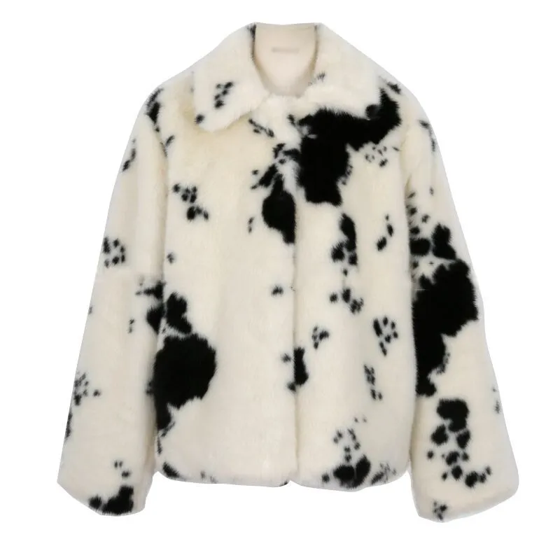 Women Clothing Marten Overcoats Internet Celebrity Mink Cow White Fur Coat Casual Jacket Young