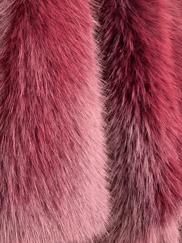 Women Luxury Big Fur Collar Overcoats