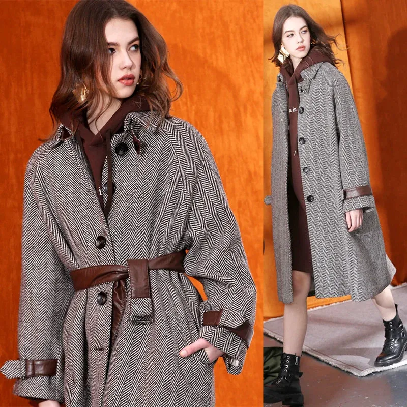 Women's Herringbone Coat