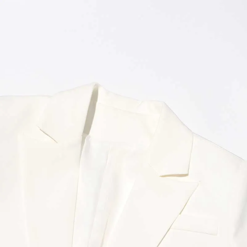 Women's Lace Stitching Blazer in White