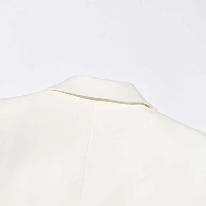 Women's Lace Stitching Blazer in White