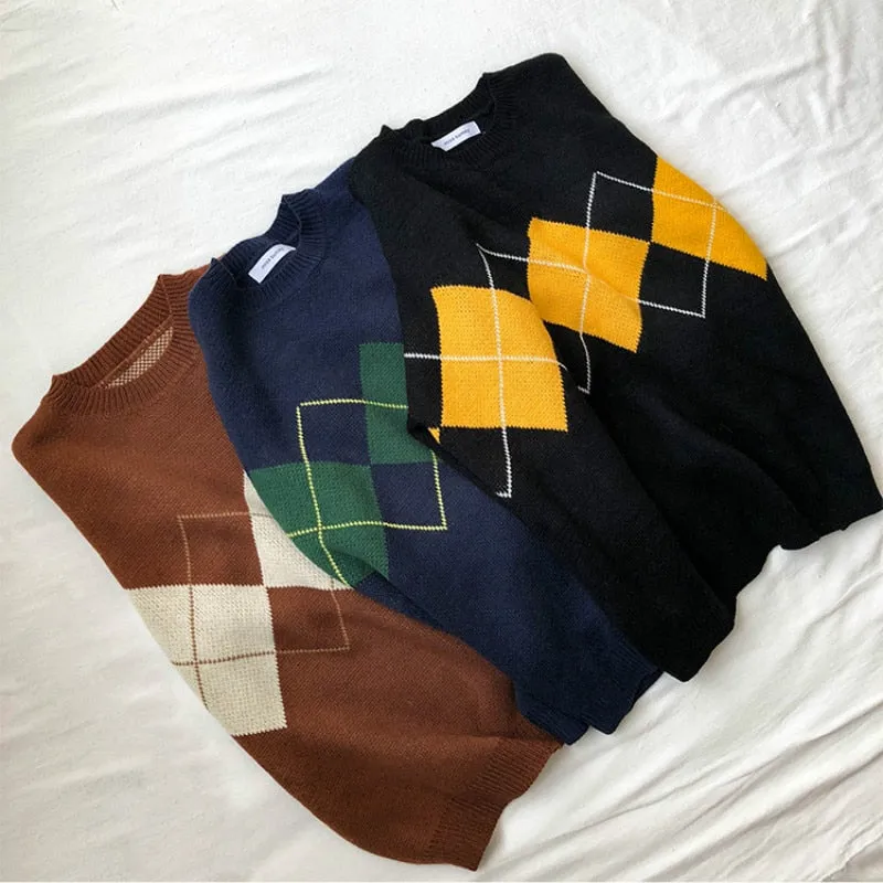 Women's Pullover Knitted Sweater Oversized Loose Patterned Ladies Winter Sweater
