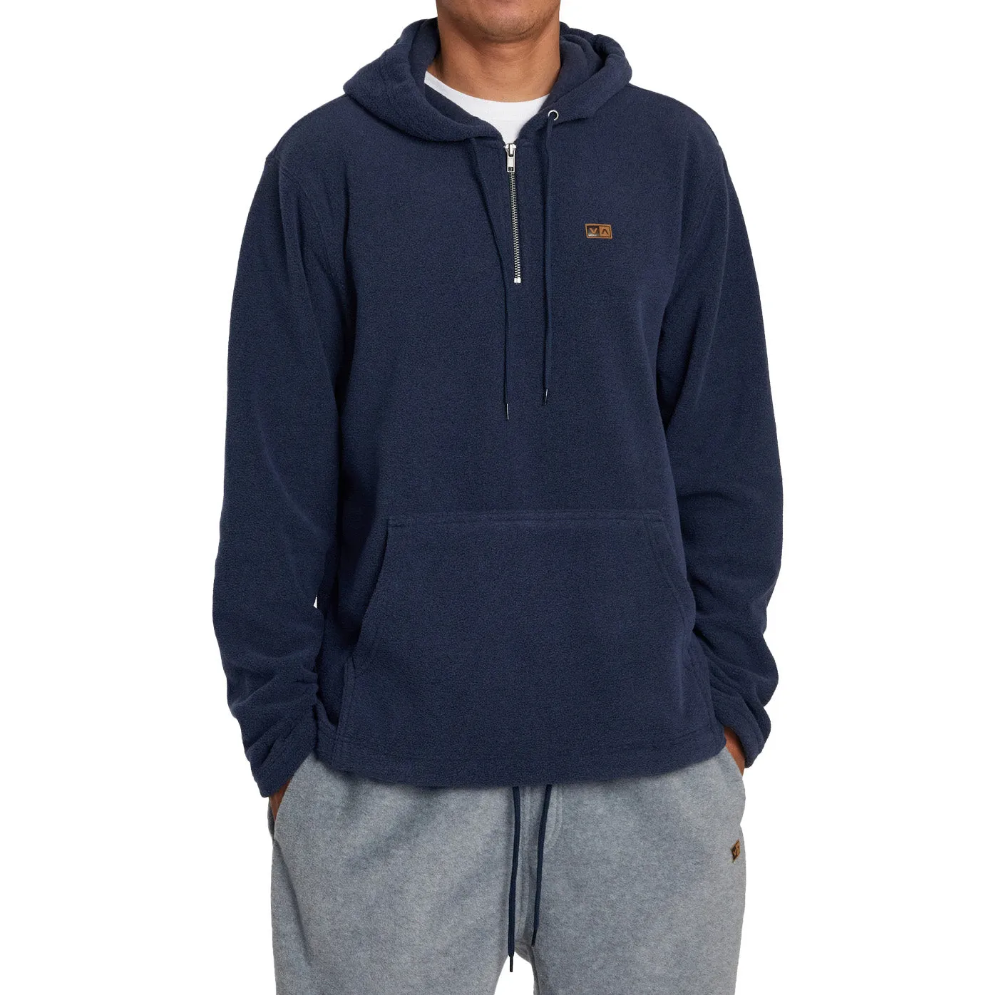 YUKON 1/4 ZIP HOOD BLUE HEATHER