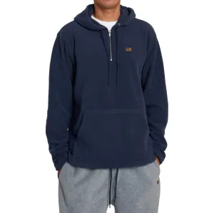 YUKON 1/4 ZIP HOOD BLUE HEATHER
