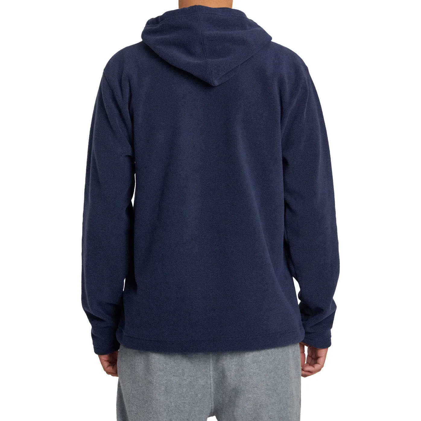 YUKON 1/4 ZIP HOOD BLUE HEATHER