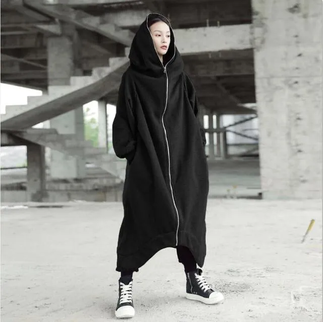 ZANZEA Winter Women Hooded Coats Female Long Sleeve Zip Long Jackets Oversized Fleece Overcoats Windbreakers Jackets Coats